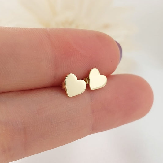 Aretes Corazón 6mm Oro 10k 27520