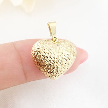 Dije Corazón 17mm Oro 10k 26652