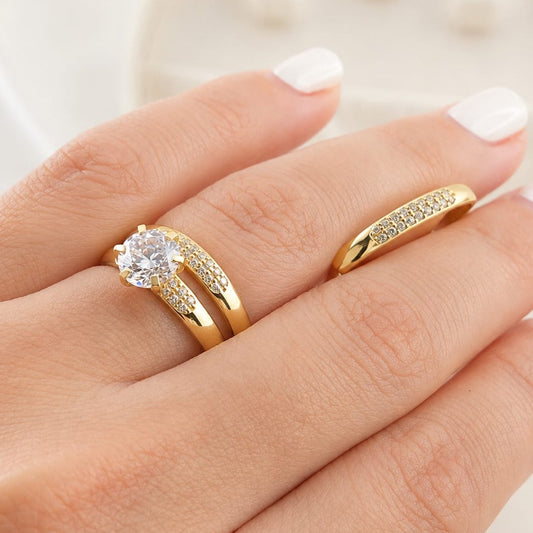 Anillos Trio Matrimonio Oro 10k 27525