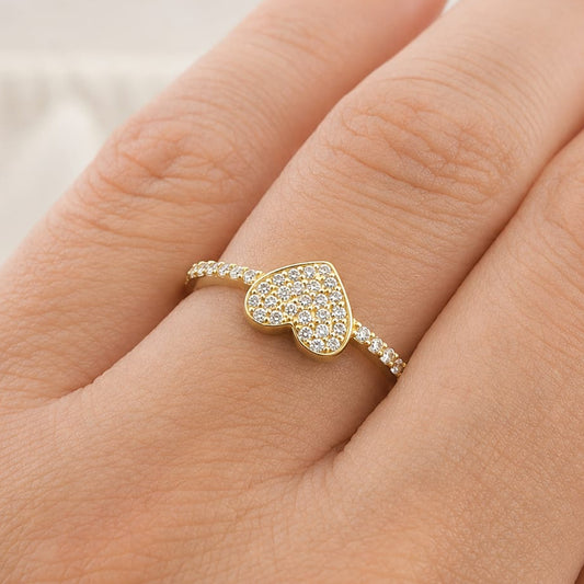 Anillo Corazón Dama Oro 10k 27523