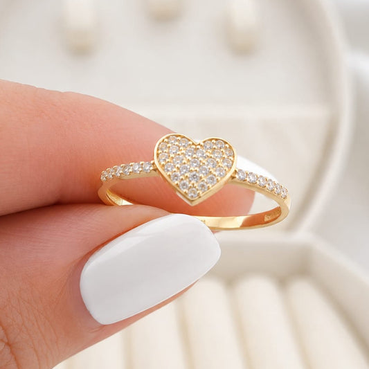 Anillo Corazón Dama Oro 10k 27523