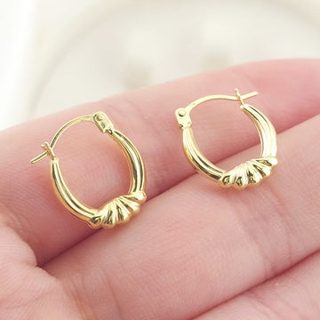 Argollas 14x12mm Oro 10k Italia 27566