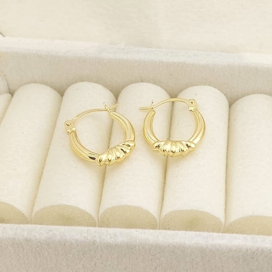 Argollas 14x12mm Oro 10k Italia 27566