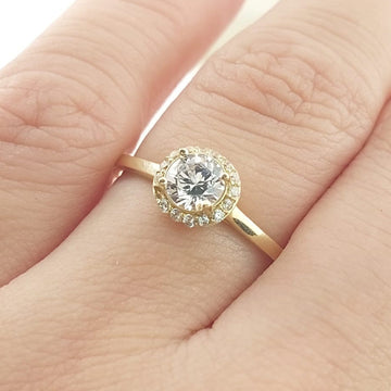 Anillo Compromiso Promesa CZ 5mm Oro 10k 27570