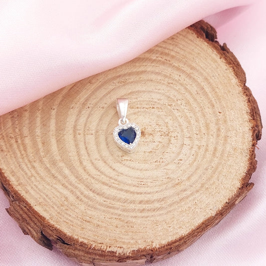 Dije Corazón Azul 10mm Plata 925 26881