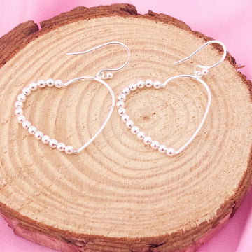 Aretes Corazónes 30mm Plata 925 27469