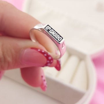 Anillo Graduación Sexto Plata 925 27583