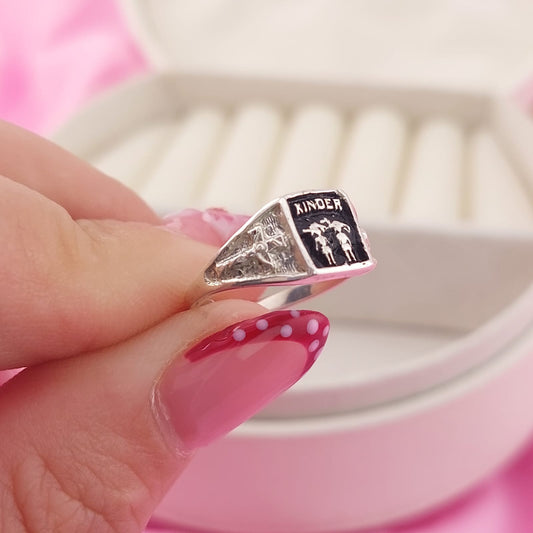 Anillo Graduacion Kinder Plata 925 27589