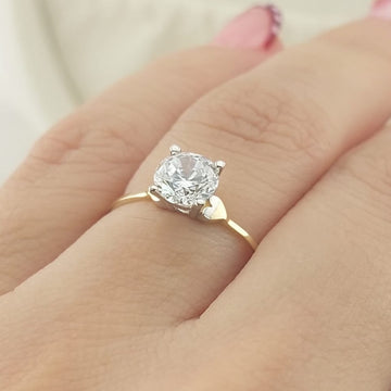 Anillo Compromiso Promesa CZ 5mm Oro 10k 27604