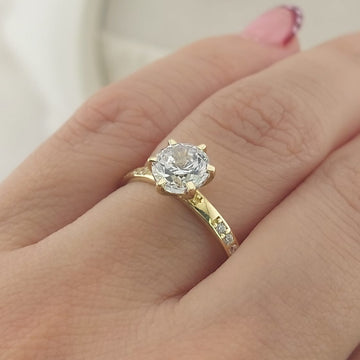 Anillo Compromiso Promesa CZ 6mm Oro 10k 27594