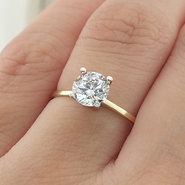 Anillo Compromiso Promesa CZ 6mm Oro 10k 27595