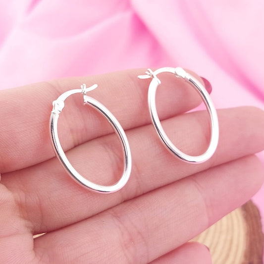 Argollas 22x16mm Plata 925 27624