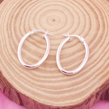 Argollas 22x16mm Plata 925 27624