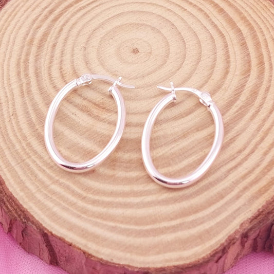 Argollas 22x16mm Plata 925 27624