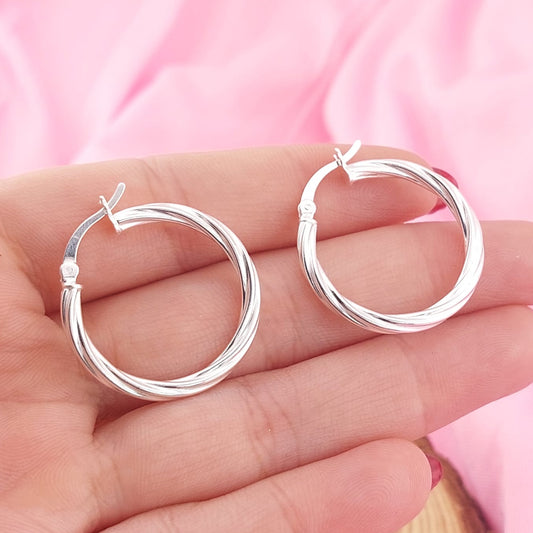 Argollas 22mm Plata 925 27619