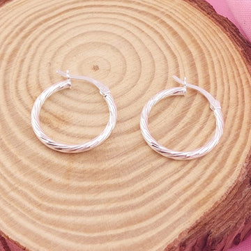 Argollas 18mm Plata 925 27625