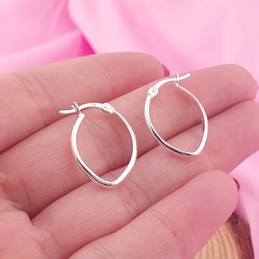 Argollas 18x14mm Plata 925 27622