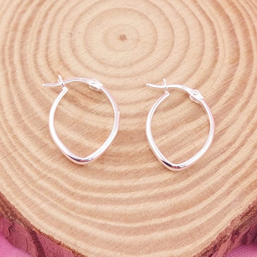 Argollas 18x14mm Plata 925 27622
