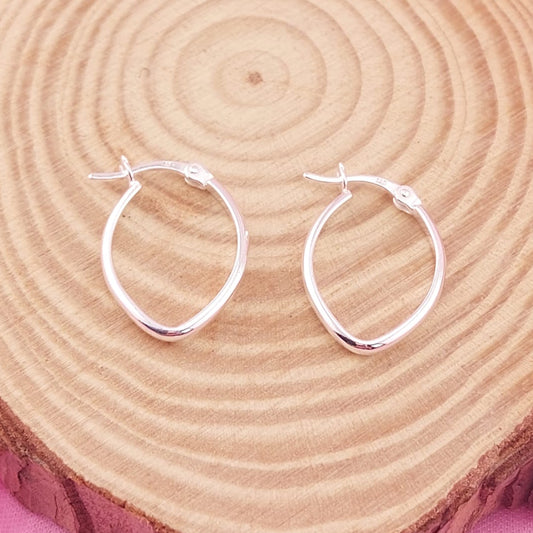 Argollas 18x14mm Plata 925 27622