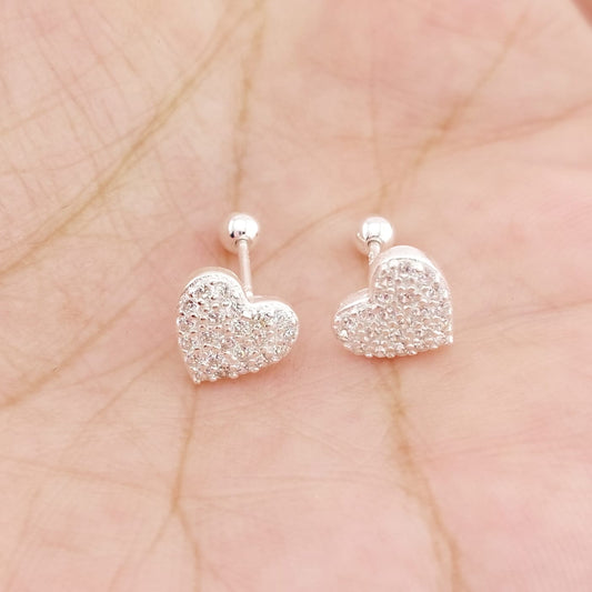 Dormilones Corazón 9mm Plata 925 27627