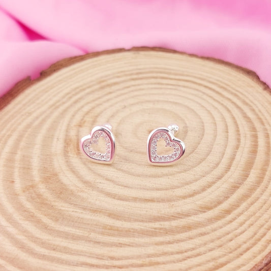 Dormilones Corazón 9mm Plata 925 27628