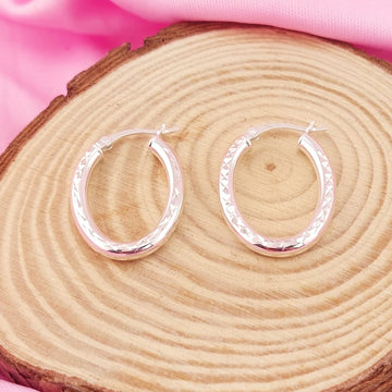 Argollas 24x18mm Plata 925 27643