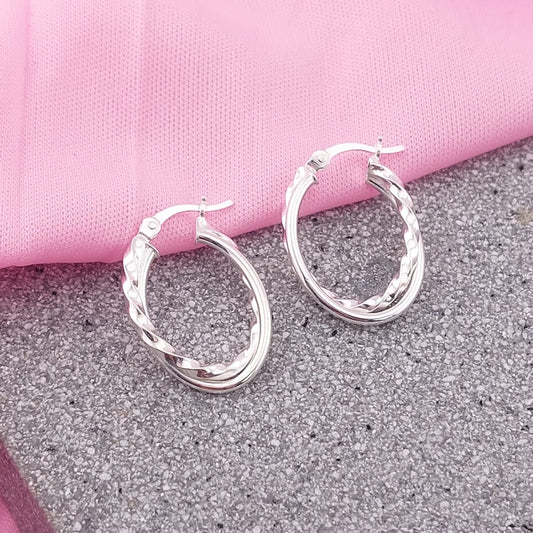 Argollas 20x16mm Plata 925 27644