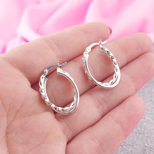 Argollas 20x16mm Plata 925 27644