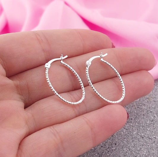Argollas 22x18mm Plata 925 27645