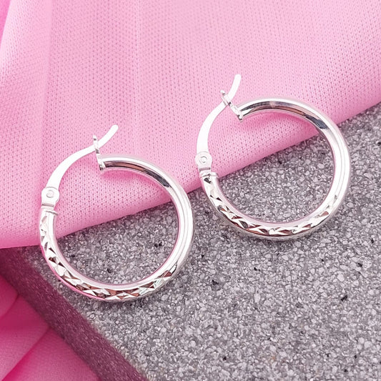Argollas 18mm Plata 925 27649