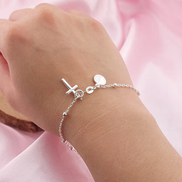 Pulsera Denario Dama San Benito 19cm Plata 925 27660
