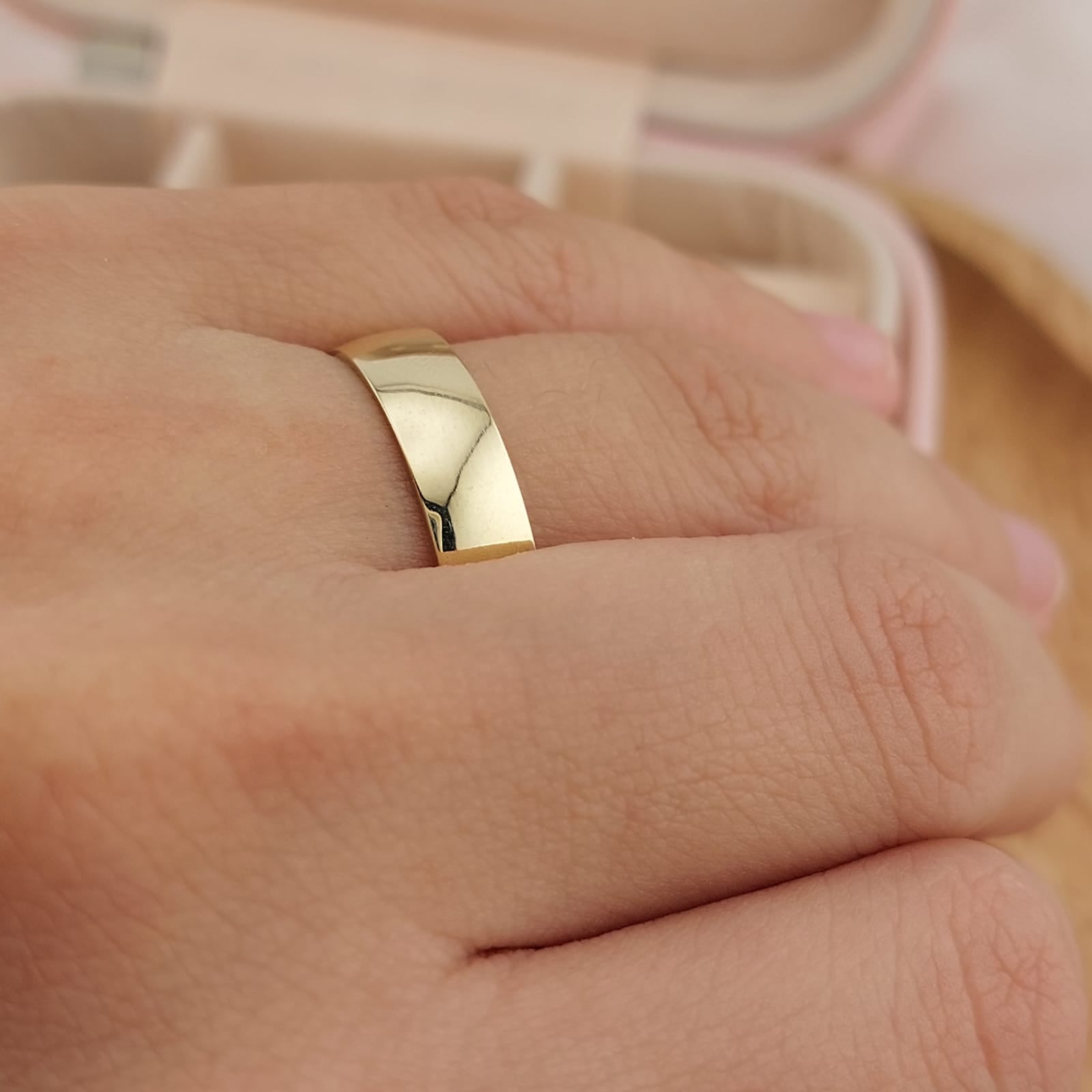 Anillo Matrimonio Plano 5mm Oro 10k Italia 26393