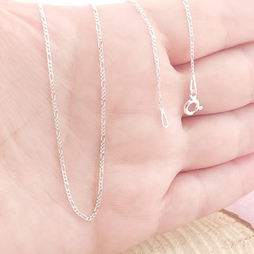 Cadena Fígaro 45CM/1mm Plata 925 24521