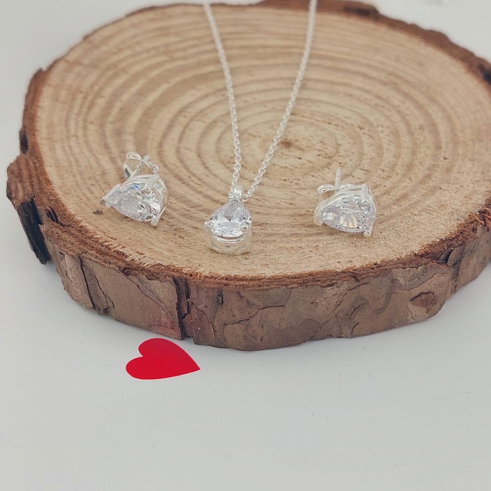 Juego Gota Dama Plata 925 26485