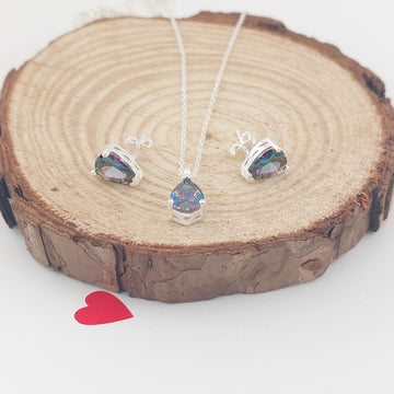 Juego Gota Dama Plata 925 26489