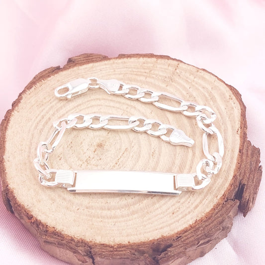 Pulsera Placa 21cm/7mm Plata 925 24356