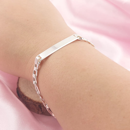 Pulsera Placa 21cm/7mm Plata 925 24356