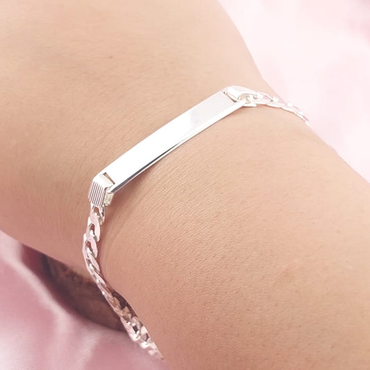 Pulsera Placa 21cm/7mm Plata 925 27194