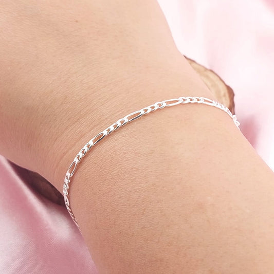 Pulsera Fígaro 19.5CM/3MM Plata 925 24472