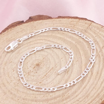 Pulsera Fígaro 19.5CM/3MM Plata 925 24472