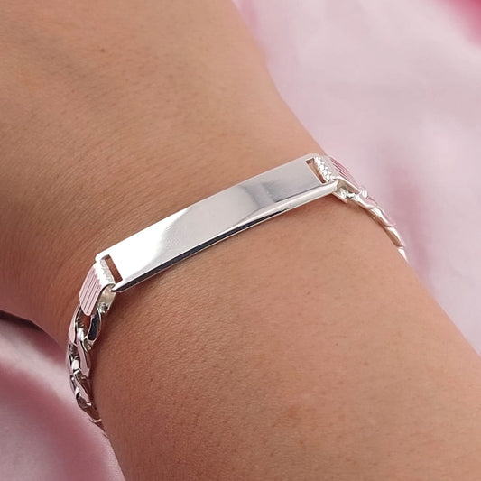 Pulsera Placa 21cm/8mm Plata 925 24352