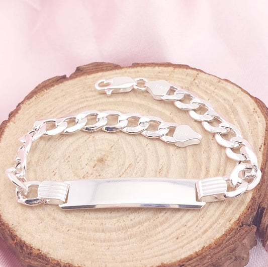 Pulsera Placa 21cm/8mm Plata 925 24352