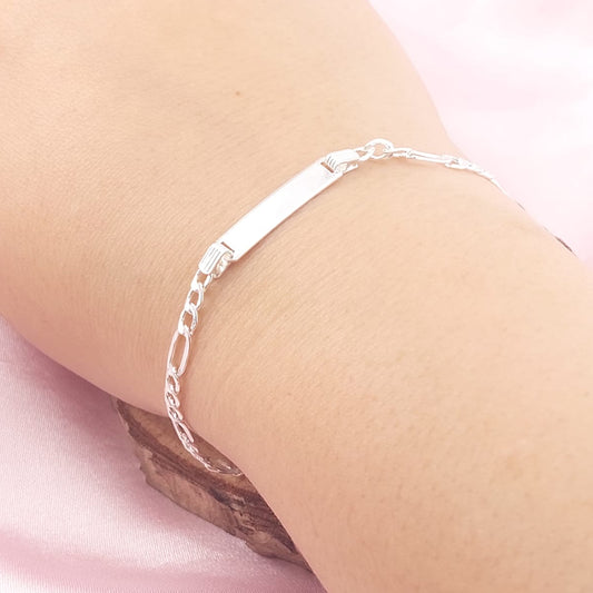 Pulsera Placa 16cm Plata 925 27198