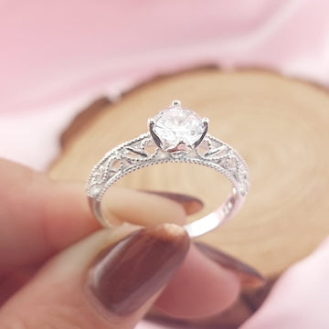 Anillo Compromiso Plata 925 CZ 6mm 27774