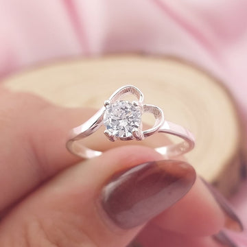 Anillo Compromiso Plata 925 CZ 4mm 27777