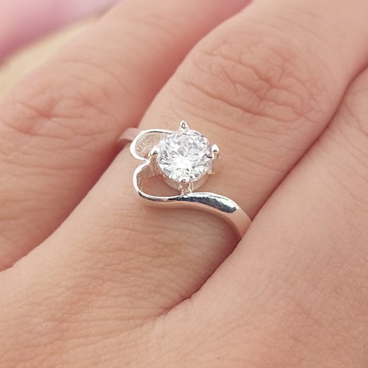 Anillo Compromiso Plata 925 CZ 4mm 27777