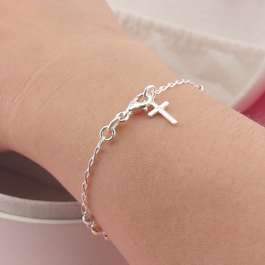 Pulsera Denario 18cm Bola 2mm Plata 925 27786