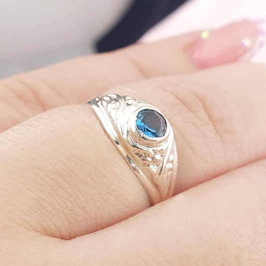 Anillo Graduación Kínder Piedra CZ 3mm Plata 925 26032