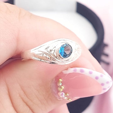 Anillo Graduación Kínder Piedra CZ 3mm Plata 925 26032
