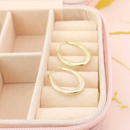 Argollas 24mm Oro 10k Italia 26411